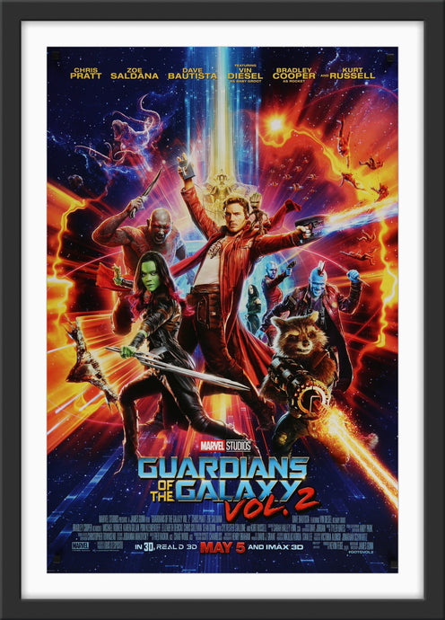 An original movie poster for the film Guardians of the Galaxy 2