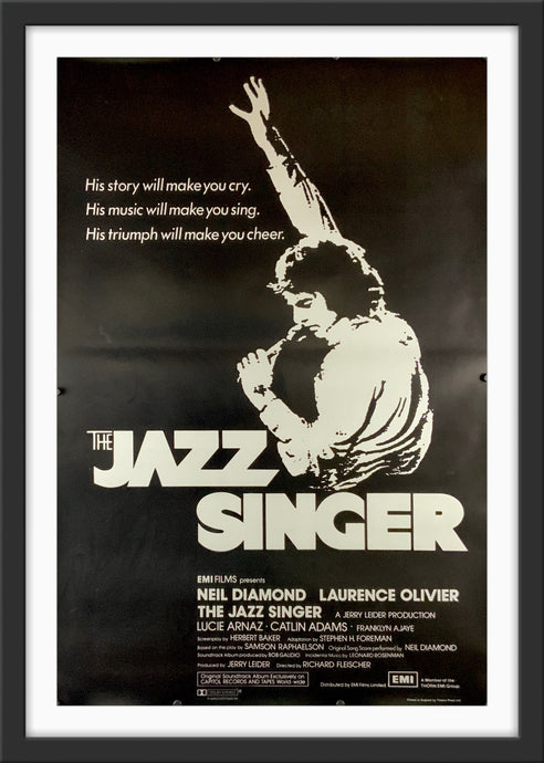 An original one sheet movie poster for the Neil Diamond film The Jazz Singer