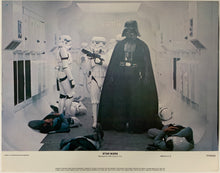 Load image into Gallery viewer, An original and framed 11x14 lobby card for the film Star Wars / Episode 4 / IV / A New Hope