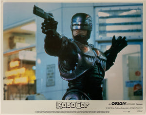 An original lobby card for the film Robocop