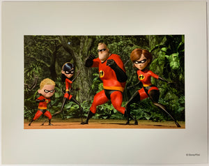 An original 11x14 lithographic print for the Disney Pixar film The Incredibles