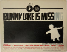 Load image into Gallery viewer, An original 11x14 lobby card designed by Saul Bass for the Otto Preminger film Bunny Lake Is Missing