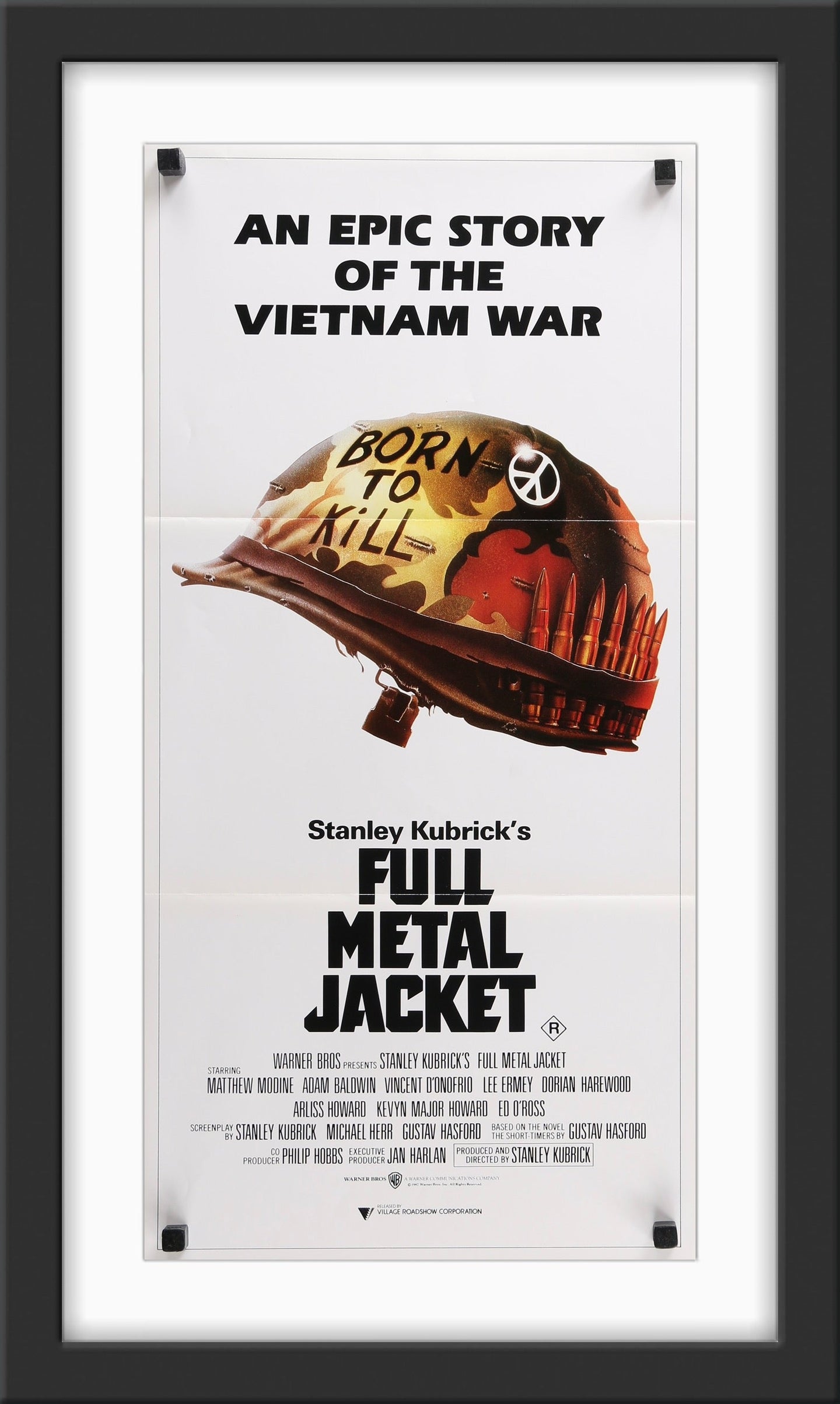 An original Australian day bill movie poster for Stanley Kubrick's Full Metal Jacket