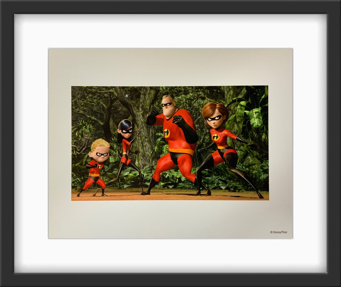 An original 11x14 lithographic print for the Disney Pixar film The Incredibles