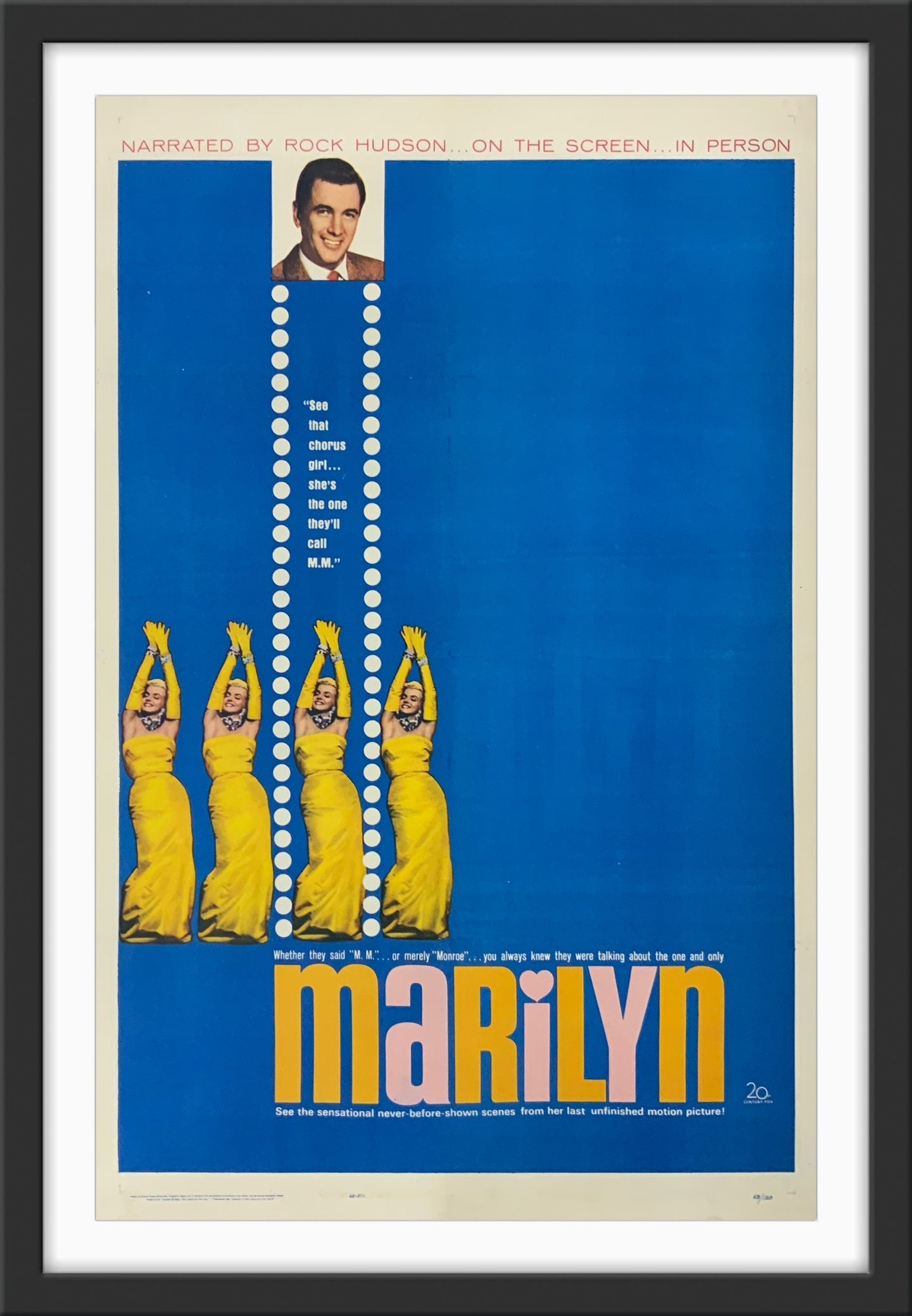 An original movie poster for the 1963 fil Marilyn