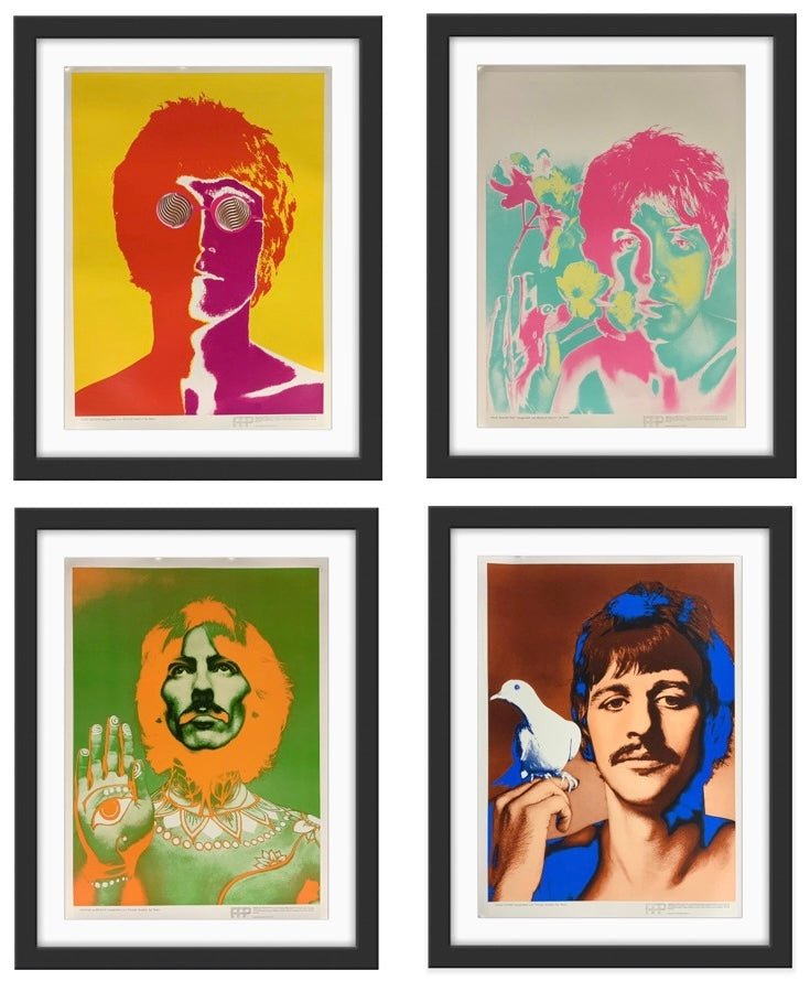 An original set of Beatles psychedelic posters by Richard Avedon