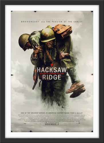 An original movie poster for the film Hacksaw Ridge