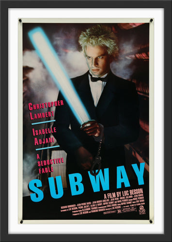 An original movie poster for the Lu Besson film Subway