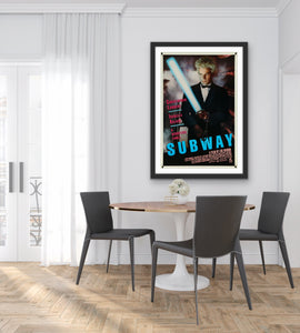 An original movie poster for the Lu Besson film Subway