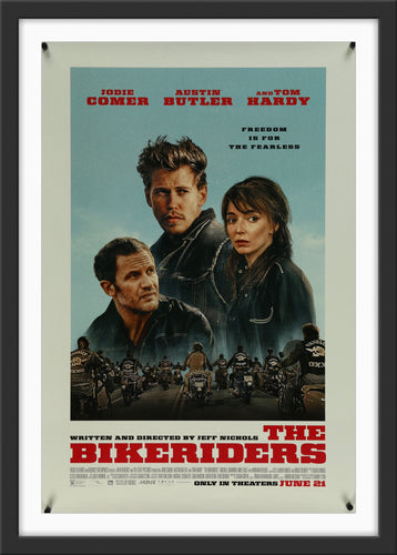 An original movie poster for the film The Bikeriders