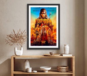 An original movie poster for the Mad Max film Furiosa