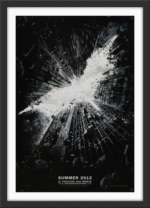 An original movie poster for the Christopher Nolan Batman film The Dark Knight Rises