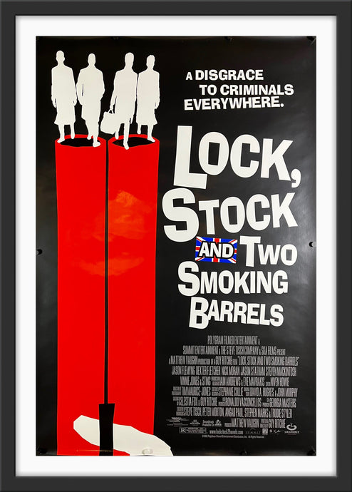 An original movie poster for the film Lock, Stock and Two Smoking Barrels