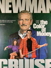 Load image into Gallery viewer, An original movie poster with artwork by Robert Tanenbaum for the film The Color of Money