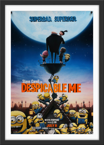 An original movie poster for Despicable Me with the minions