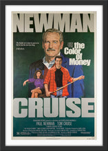 Load image into Gallery viewer, An original movie poster with artwork by Robert Tanenbaum for the film The Color of Money