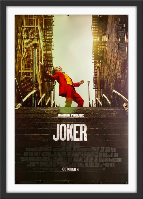 An original movie poster for the film Joker