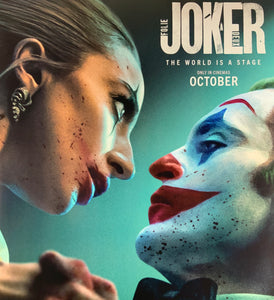 An original movie poster for the film Joker 2 / Folie A Deux