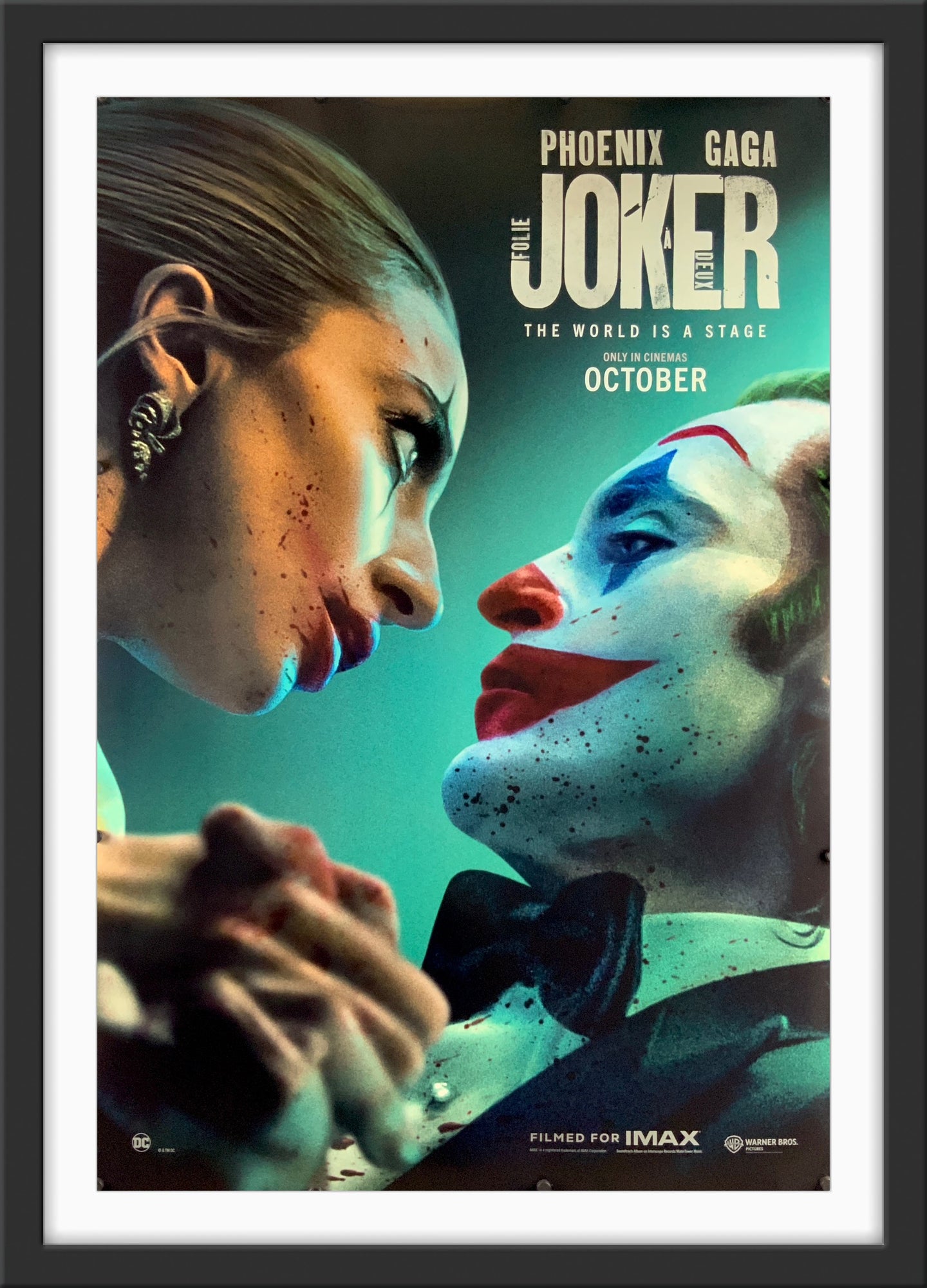 An original movie poster for the film Joker 2 / Folie A Deux