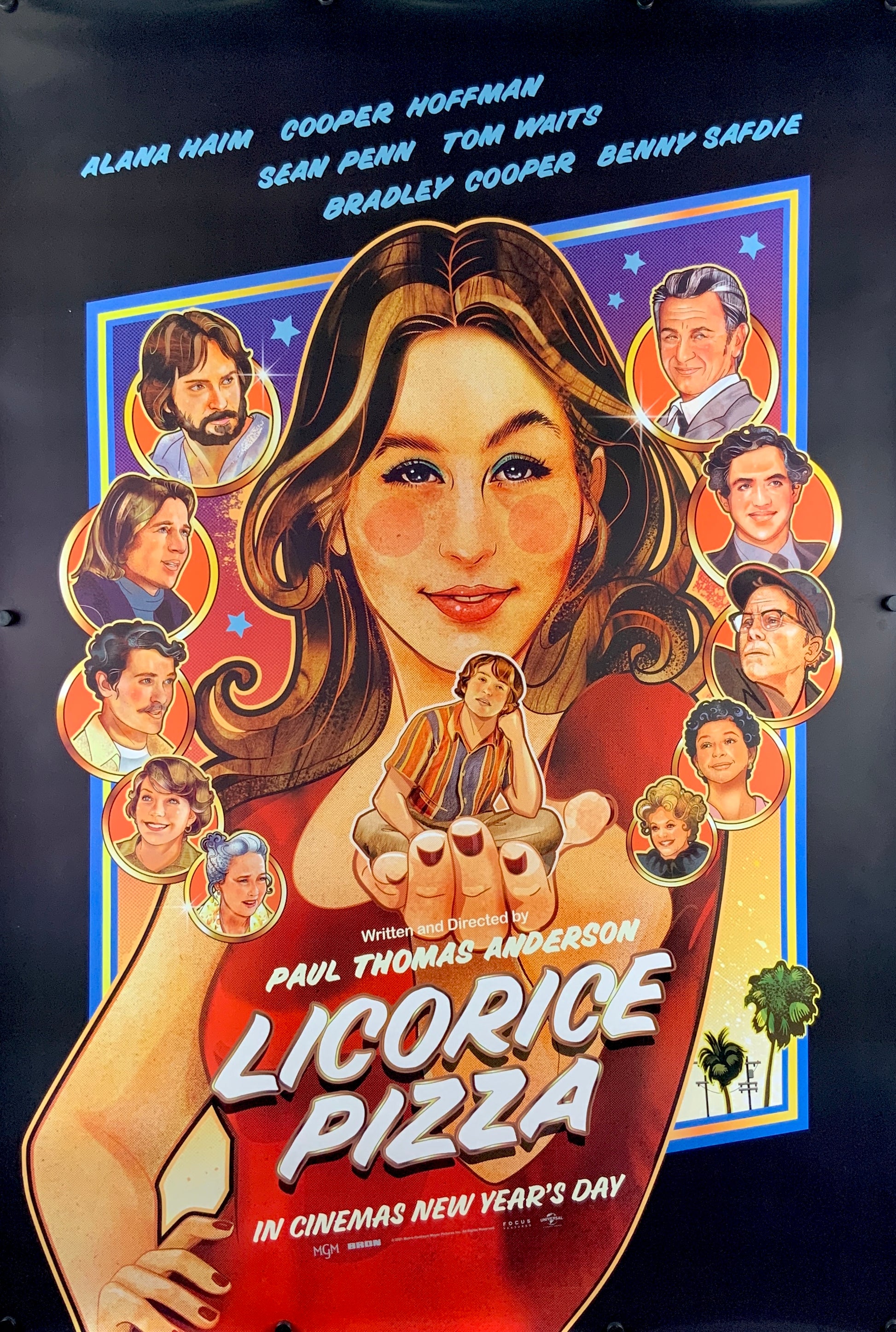 An original movie poster for the film Licorice Pizza