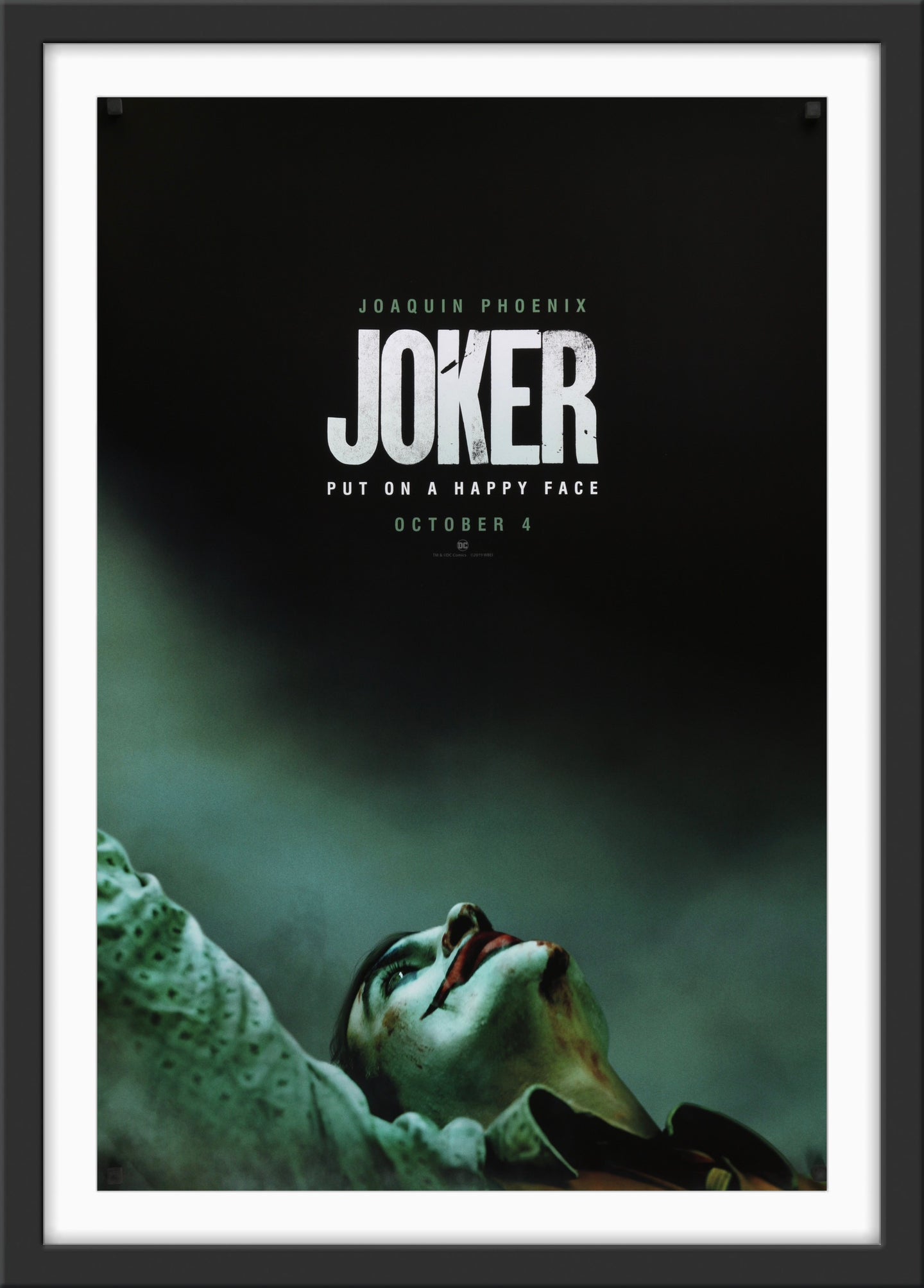 An original movie poster for the DC film Joker