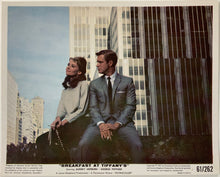 Load image into Gallery viewer, An original 8x10 lobby card for the Audrey Hepburn film Breakfast At Tiffany&#39;s