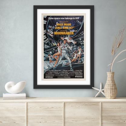 An original movie poster for the James Bond film Moonraker
