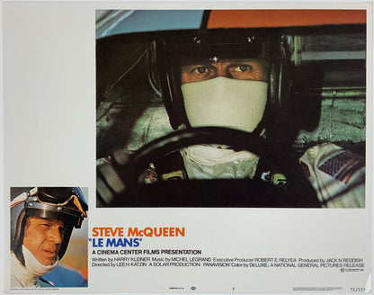 An original 11x14 lobby card for the Steve McQueen film Le Mans