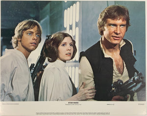 An original 11x14 lobby card for the George Lucas film Star Wars