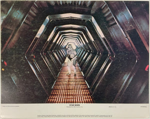 An original 11x14 lobby card for the George Lucas film Star Wars