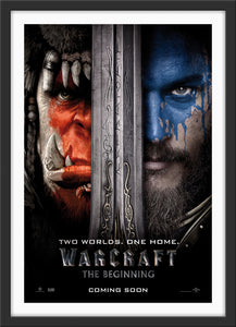 An original movie poster for the Duncan Jones film Warcraft