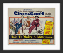 Load image into Gallery viewer, An original title lobby card for the Marilyn Monroe film How To Marry A Millionaire