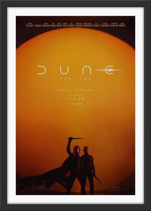 An original one sheet teaser movie poster for the film Dune 2 / II