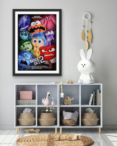 An original movie poster for the Disney Pixar film Inside Out 2