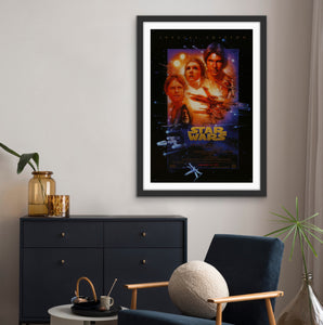 An original movie poster for the 1997 special edition release of Star Wars, with artwork by Drew Struzan