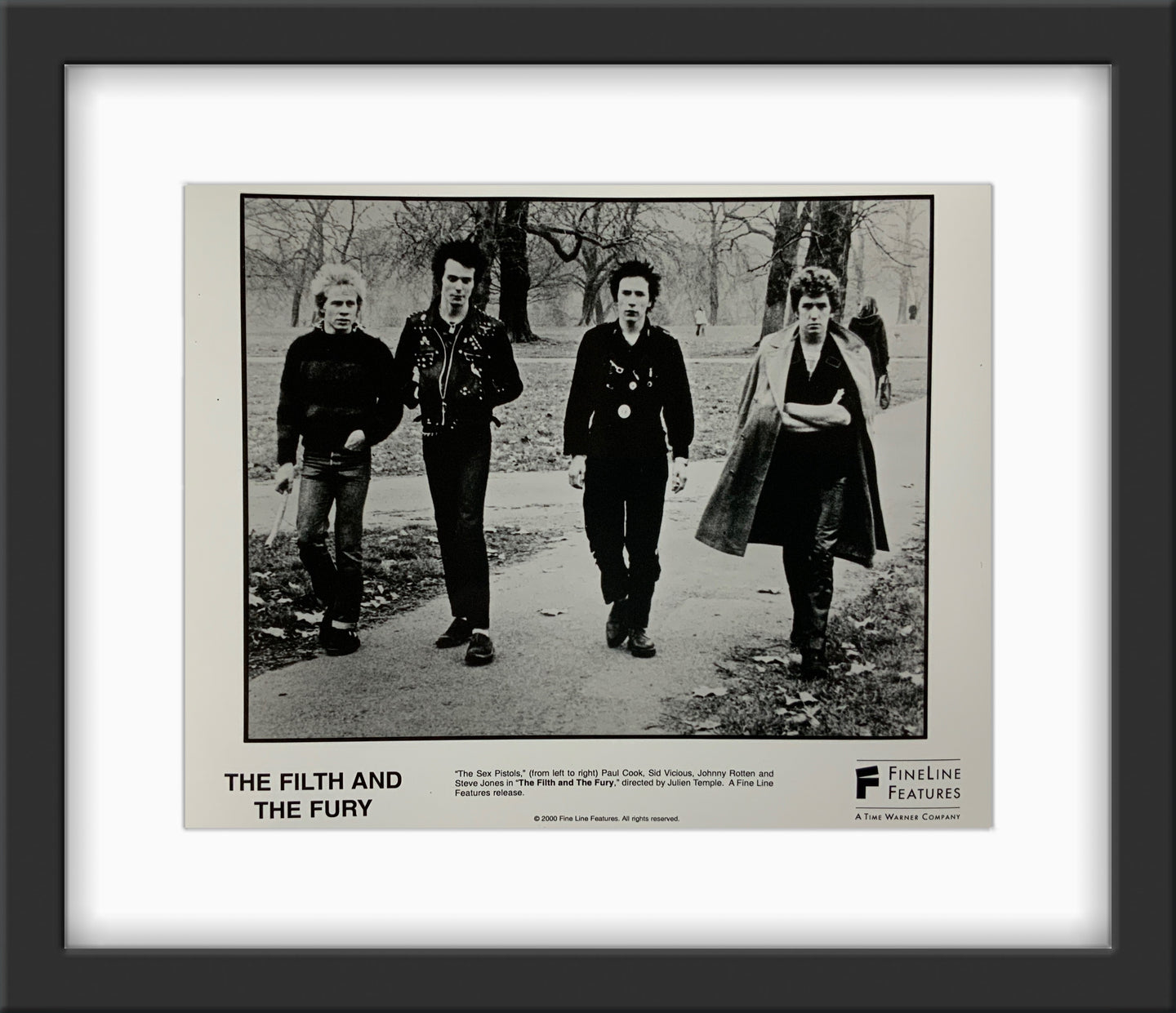 An original movie still of The Sex Pistols from the film The Filth and The Fury