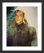 Load image into Gallery viewer, An original 11x14 lobby card for the Ridley Scott film Bladerunner / Blade Runner showing Harrison Ford as Deckard