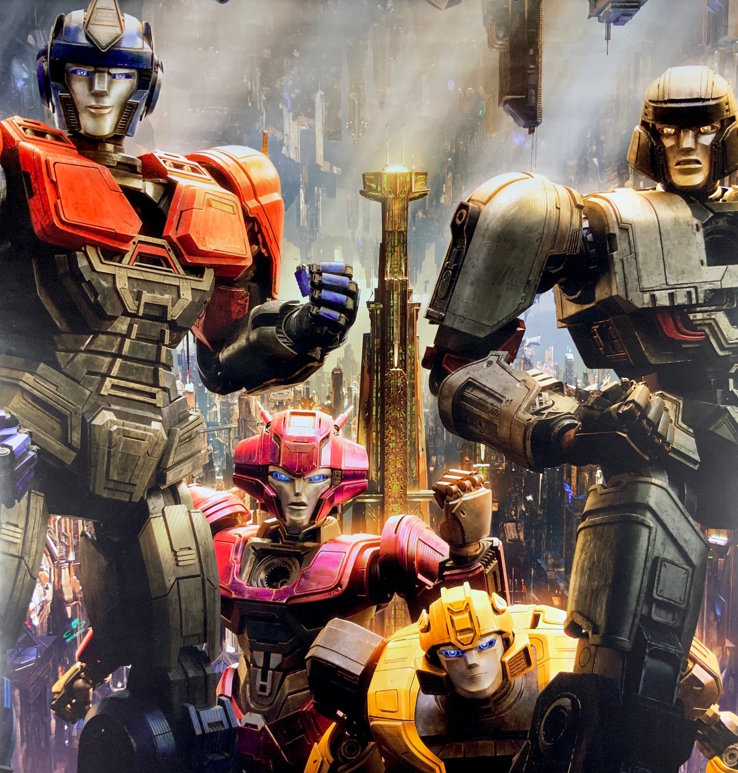 An original movie poster for the 2024 
 film Transformers One