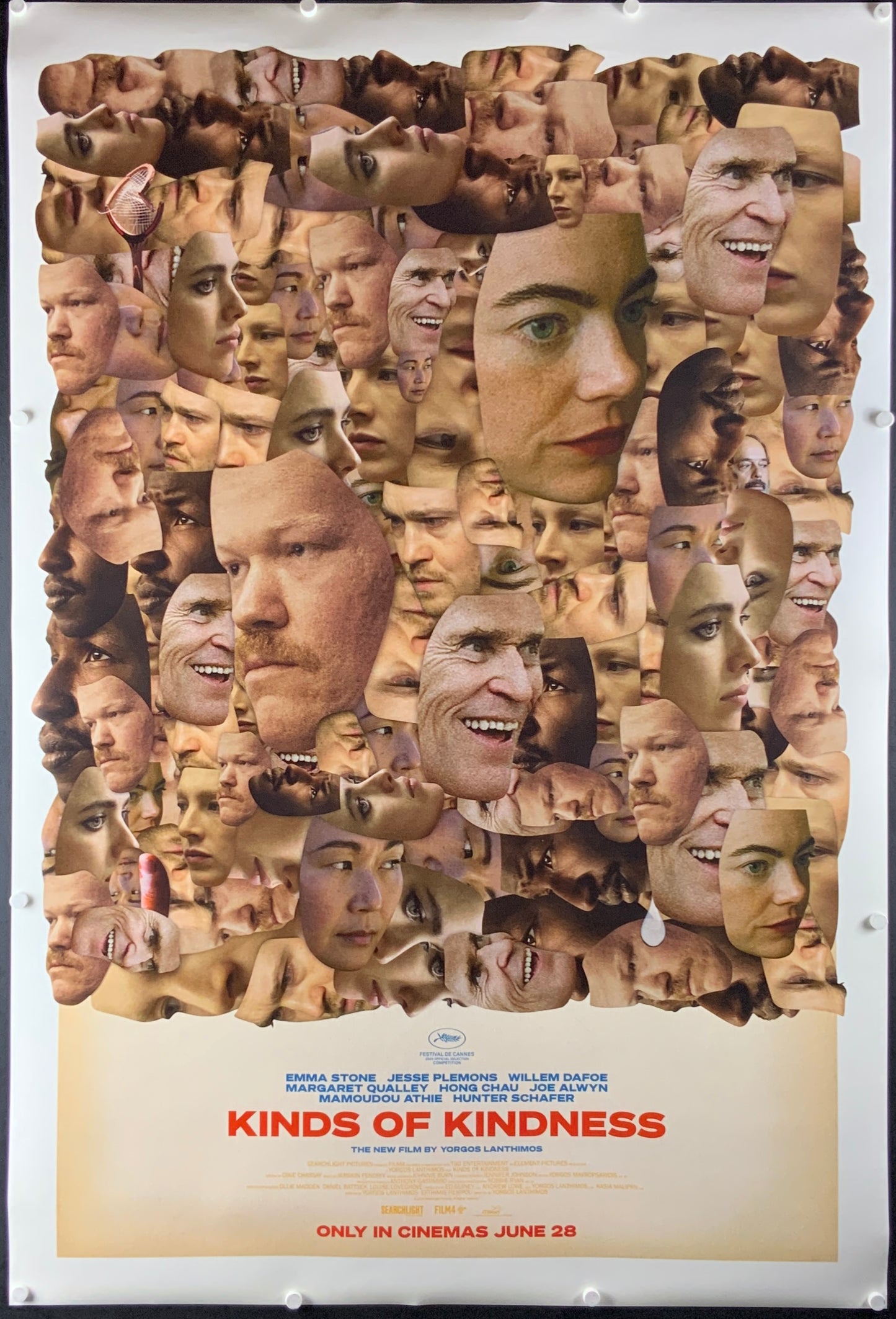 An original movie poster for the film Kinds of Kindness