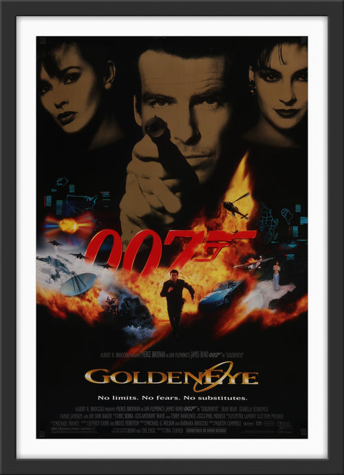 An original movie poster for the James Bond film GoldenEye / Golden Eye