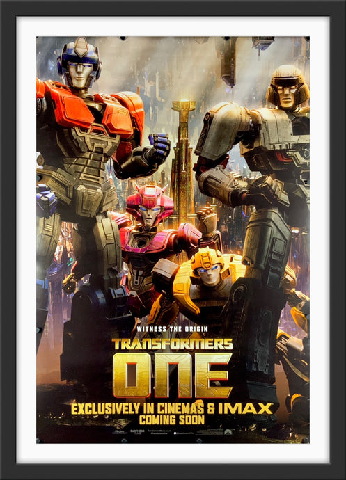 An original movie poster for the 2024 
 film Transformers One