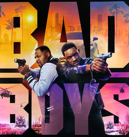 An original movie poster for the film Bad Boys Ride or Die
