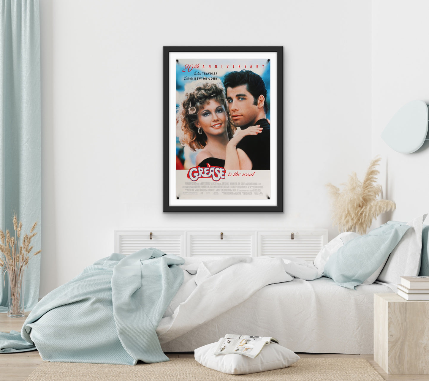 An original movie poster for the musical film Grease
