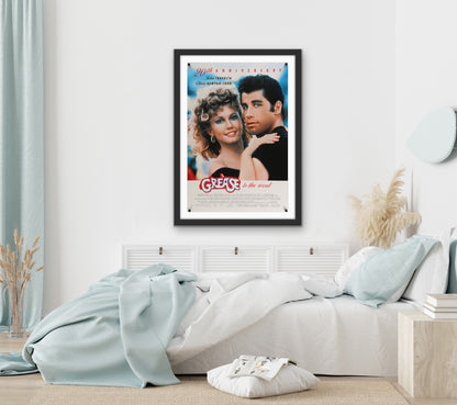 An original movie poster for the musical film Grease