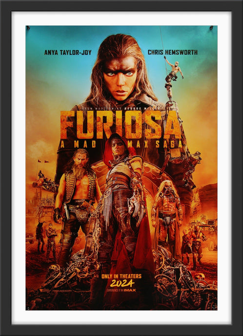 An original movie poster for the film Furiosa A Mad Max Saga