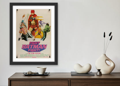 An original movie poster for the Filipino film Fight Batman Fight!