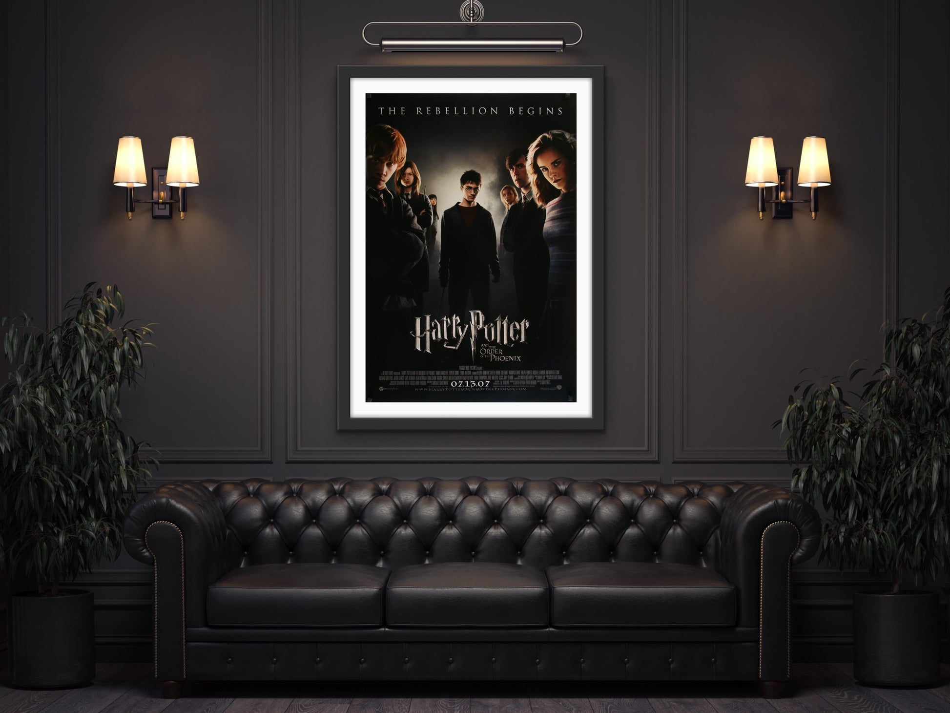 An original movie poster for the film Harry Potter and the Order of the Phoenix