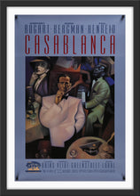 Load image into Gallery viewer, An original movie poster for the 1989 50th anniversary release of the film Casablanca