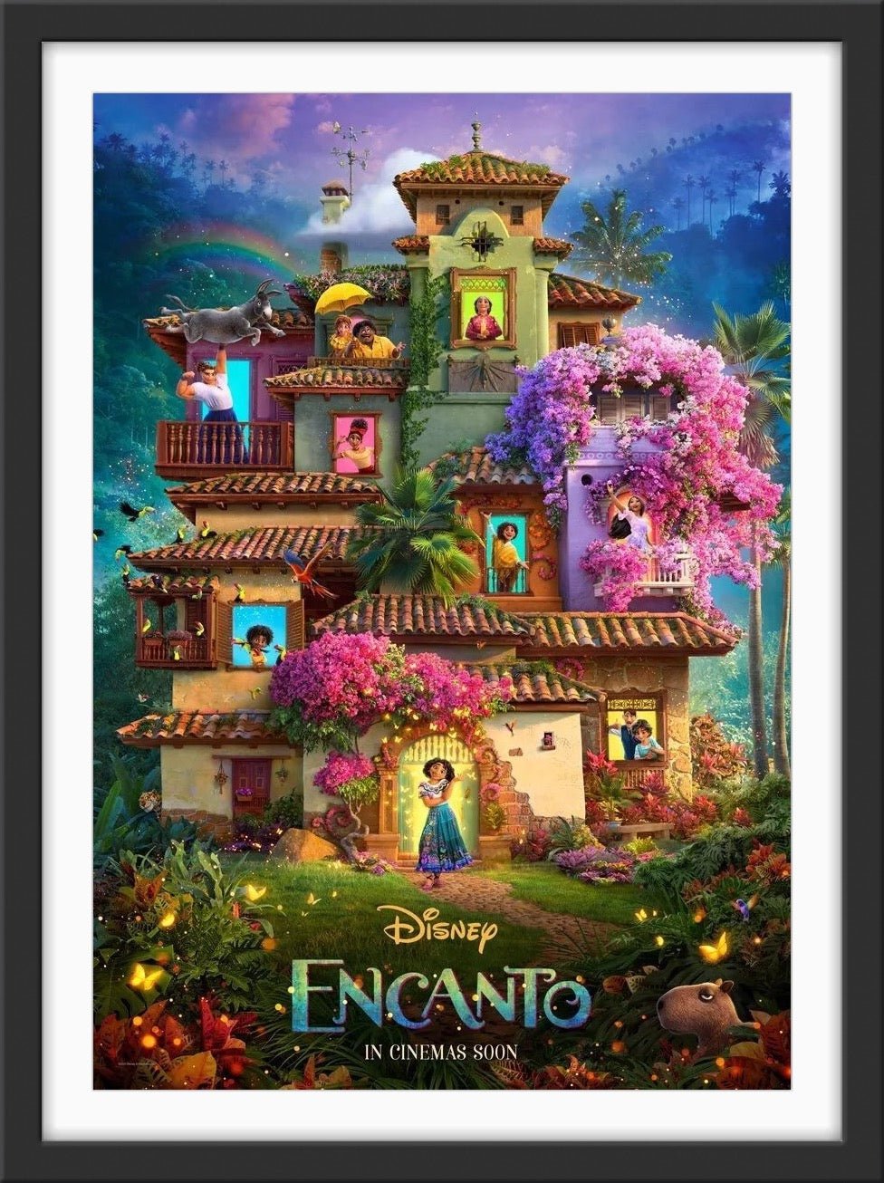 An original movie poster for the Disney film Encanto