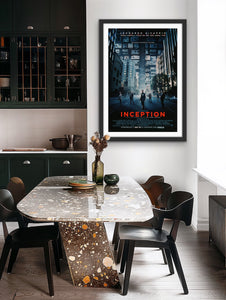 An original movie poster for the Christopher Nolan film Inception